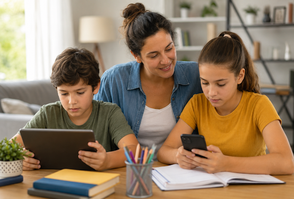 Uso de telas por crianças e adolescentes