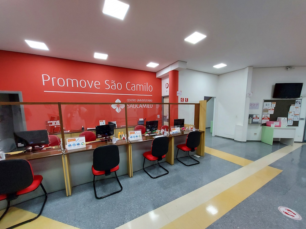 Recepção da Clínica-escola PROMOVE São Camilo