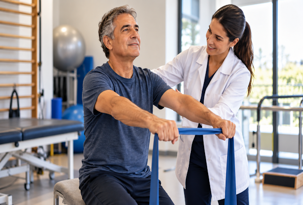 Fisioterapia durante processo de reabilitação